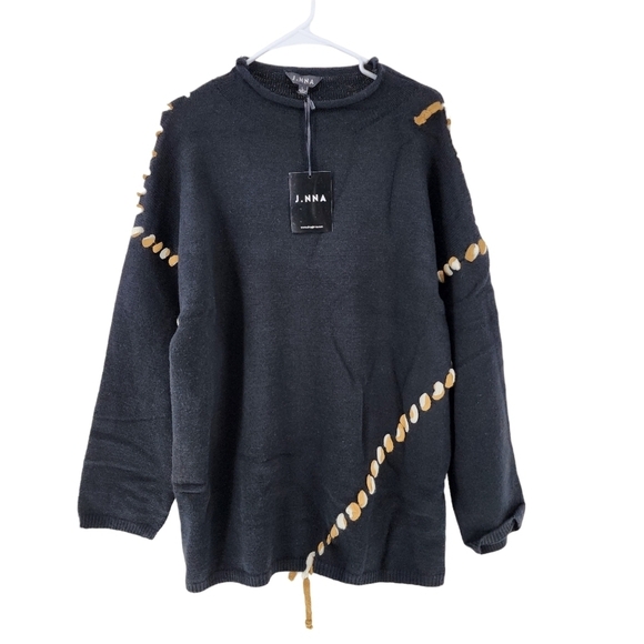 J. NNA Women's Solid Long Sleeve Mock Neck Sweater - L - Picture 2 of 8